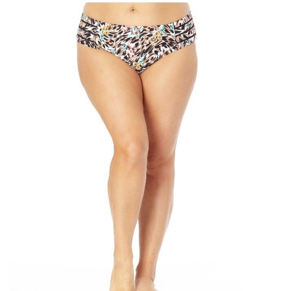 Time and Tru Womens Plus Mid Rise Bottom Swimsuit 2X 20W-22W New with Tags Cute